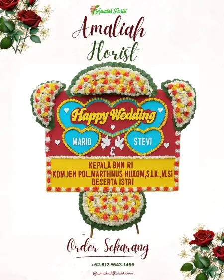 Papan Bunga Pernikahan Ngantang